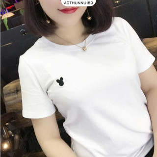 Áo Thun Nữ Tay Ngắn In Logo Chuột DLX
