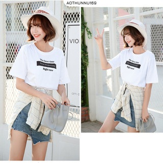 Áo Thun Nữ Tay Lỡ In Họa Tiết Chữ The Best Time New beginning Right now DLX