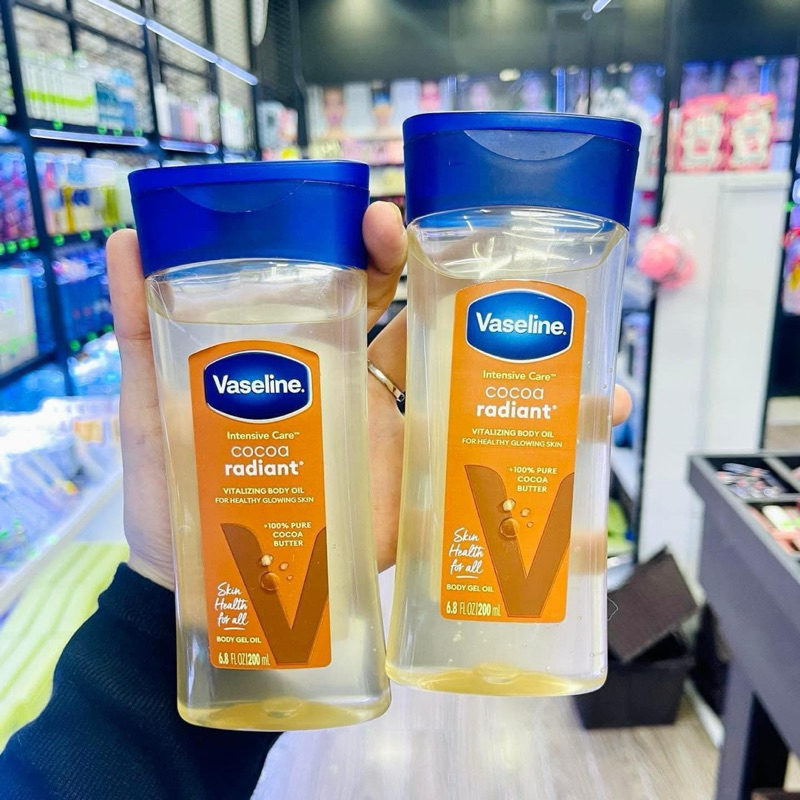 [AUTH 100%] DẦU DƯỠNG BODY OIL VASELINE COCOA RADIAN 200ML