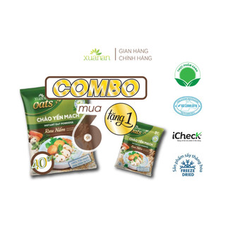 Combo 6 gói cháo yến mạch rau nấm xuân an 40g