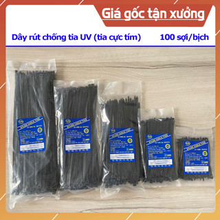 Dây Rút Nhựa Chống Tia UV (Tia Cực Tím) - Dây Rút Chuyên Dụng Ngoài Trời -  100 Sợi / 1 Bịch