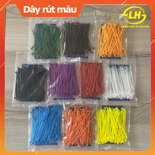 Dây Rút Nhựa Màu Đa Năng 10cm - Nhiều Màu - 100 Sợi/ 1 Túi - Dây Rút Siêu Bền Chắc