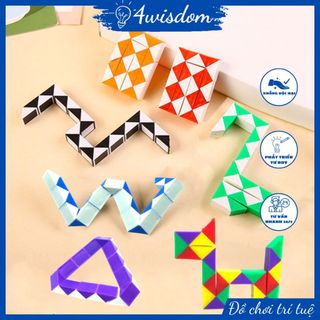 Đồ chơi rubik rắn biến thể Snake 4wisdom, rubik gấp khúc 24 đoạn