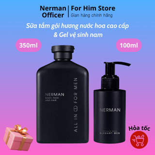  Combo lịch lãm Nerman - Sữa tắm gội hương nước hoa cao cấp 350ml & Gel vệ sinh nam dung tích 100ml 