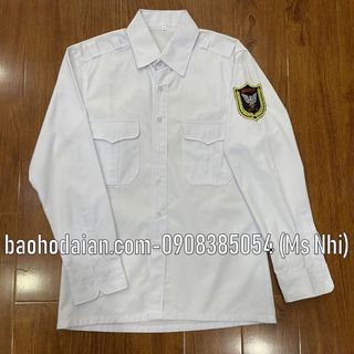 Áo bảo vệ dài tay vải si màu trắng- Hình thật
