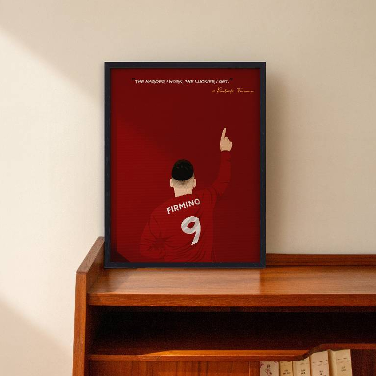 Roberto Firmino Art Print - Liverpool Poster - Liverpool Gifts - Soccer Art - Football Print