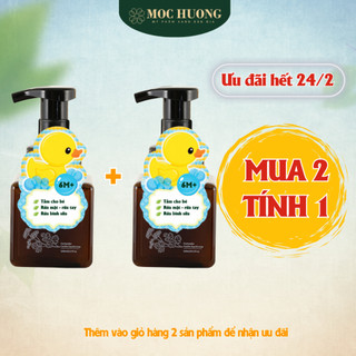 Sữa Tắm Cho Bé Dạng Bọt MỘC HƯƠNG Hương Mùi Già & Sả Chanh Tự Nhiên An Toàn Cho Da Bé