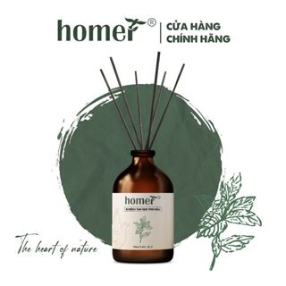 [ 100ml/ 250ml ] Tinh dầu thơm phòng khuếch tán dạng que gỗ thiên nhiên HOMER - Thơm suốt 600 giờ, khử mùi