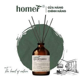  Tinh dầu thơm Phòng Khách khuếch tán dạng que gỗ thiên nhiên HOMER dung tích 100ml 250ml - Thơm suốt 600 giờ khử mùi 