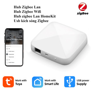 Bộ điều khiển nhà trung tâm Hub Zigbee Tuya /hub zigbee wifi/hub zigbee lan/hub zigbee homekit/usb kích sóng