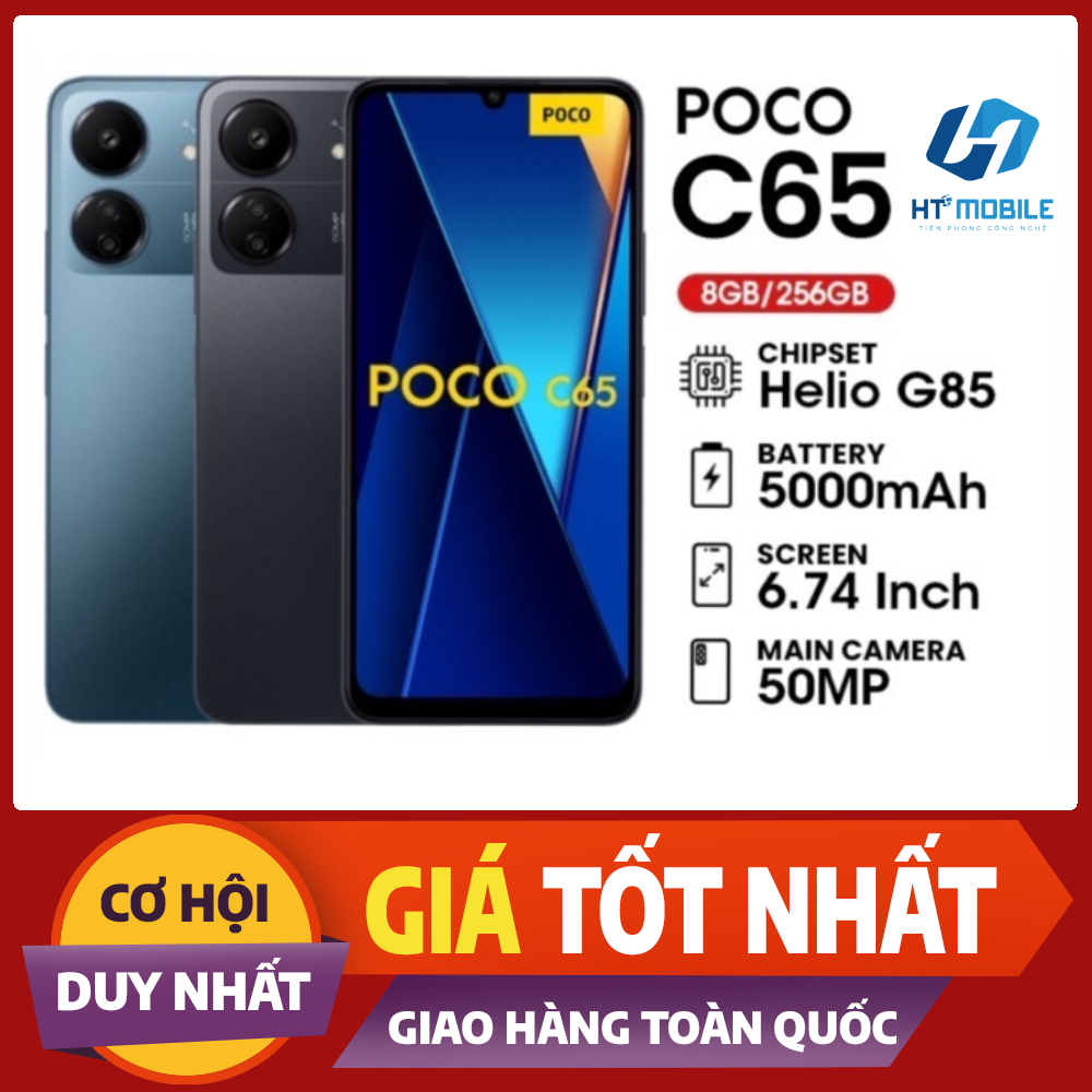 Điện thoại thông minh POCO C65 | 6.71" IPS LCD HD+| Helio G95| 5000mAh - Hàng chính hãng