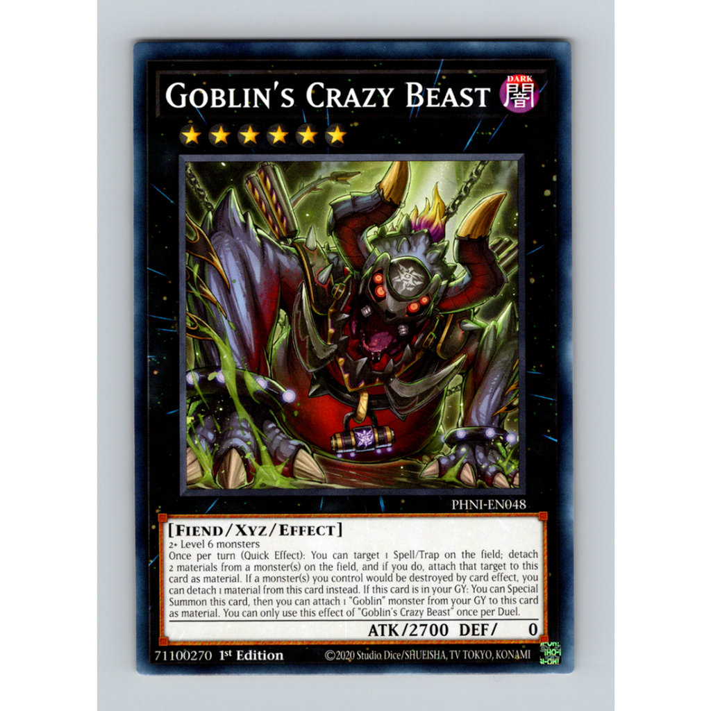[ Đỗ Lạc Shop ] Thẻ Bài Yugioh Monster Goblin's Crazy Beast - PHNI-EN048 - Common