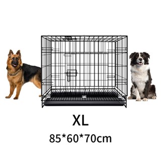  🐈Dogelsy🐕 chuồng chó Chuồng Sơn Tĩnh Điện Cho Chó Mèo Gấp Gọn tặng Size XL 85x60x70 cm 