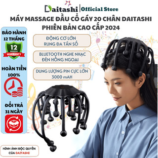 Máy massage đầu cao cấp 20 chân DAITASHI TB-2022C6 mát xa đèn hồng ngoại,bluetooth giúp giảm đau thư giãn giảm stress 