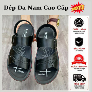 Dép Da Nam Trung Niên Cao Cấp Dáng Trẻ Đẹp Sang Trọng