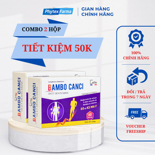 Combo 2 hộp viên uống bổ sung canxi hữu cơ, D3, K2 Bambo Canci Hộp 60 viên