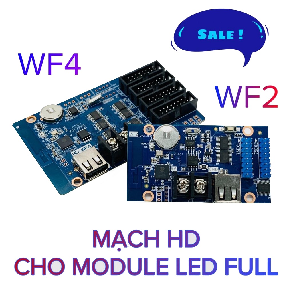 WF2 - WF4 - Mạch HD full màu ( Điều khiển tấm Module Led P10, P5, P4, P3,.... Full Color)