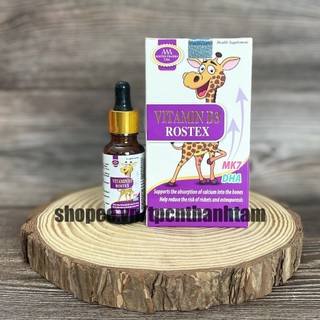 Siro nhỏ giọt VITAMIN D3 VÀ MK2 MK7 cho trẻ, giúp tăng cường hấp thu, hỗ trợ xương và răng chắc khoẻ - Hộp 1 lọ