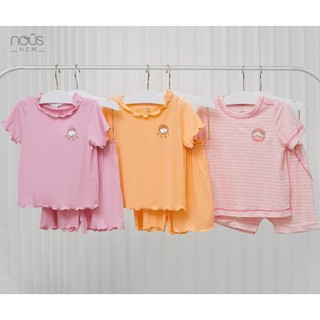 Bộ quần áo cộc Nous phối các màu cho bé chất liệu Nu Petit kháng khuẩn từ 6-9 tháng đến 18-24 tháng