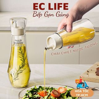 Chai đựng dầu ăn, chai chiết dầu ăn nước tương nước mắm bằng thủy tinh dung tích nhỏ EC Life 0209