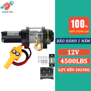 Camino máy tời điện 12v 4500lbs ,tời điện 12v ắc quy lực kéo 1590kg -tời cứu hộ ô tô 12v-thiết bị nâng hạ, lực nâng500kg