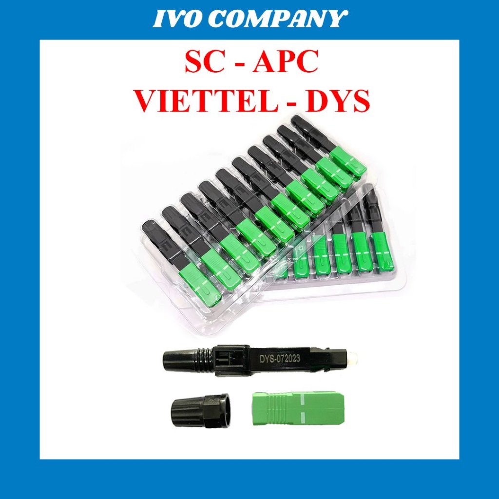 Vỉ 10 Đầu Nối Nhanh Viettel DYS Fast Connector GPON SC APC