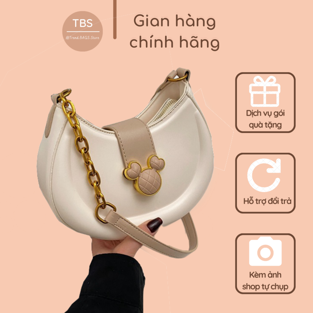Túi đeo chéo, đeo vai mickey - Hàng loại 1 - HD344 21x13x9 cm