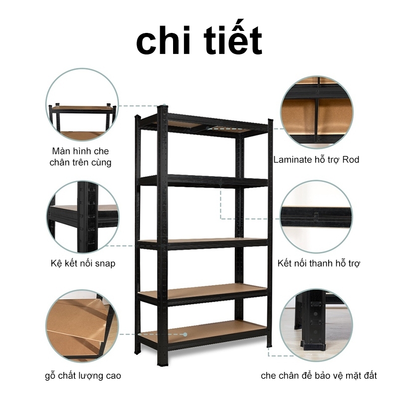 HUHU Kệ đa năng 3-6 tầng gỗ cao cấp kiểu Hàn Chống thấm nước chống gỉ sét chống mối mọt | BigBuy360 - bigbuy360.vn