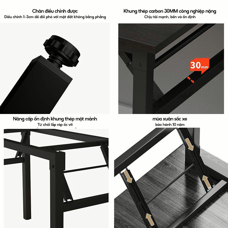 HUHU【🔥Không cần cài đặt 🔥】Bàn làm việc đa năng decor phòng ngủ phong cách gaming | BigBuy360 - bigbuy360.vn