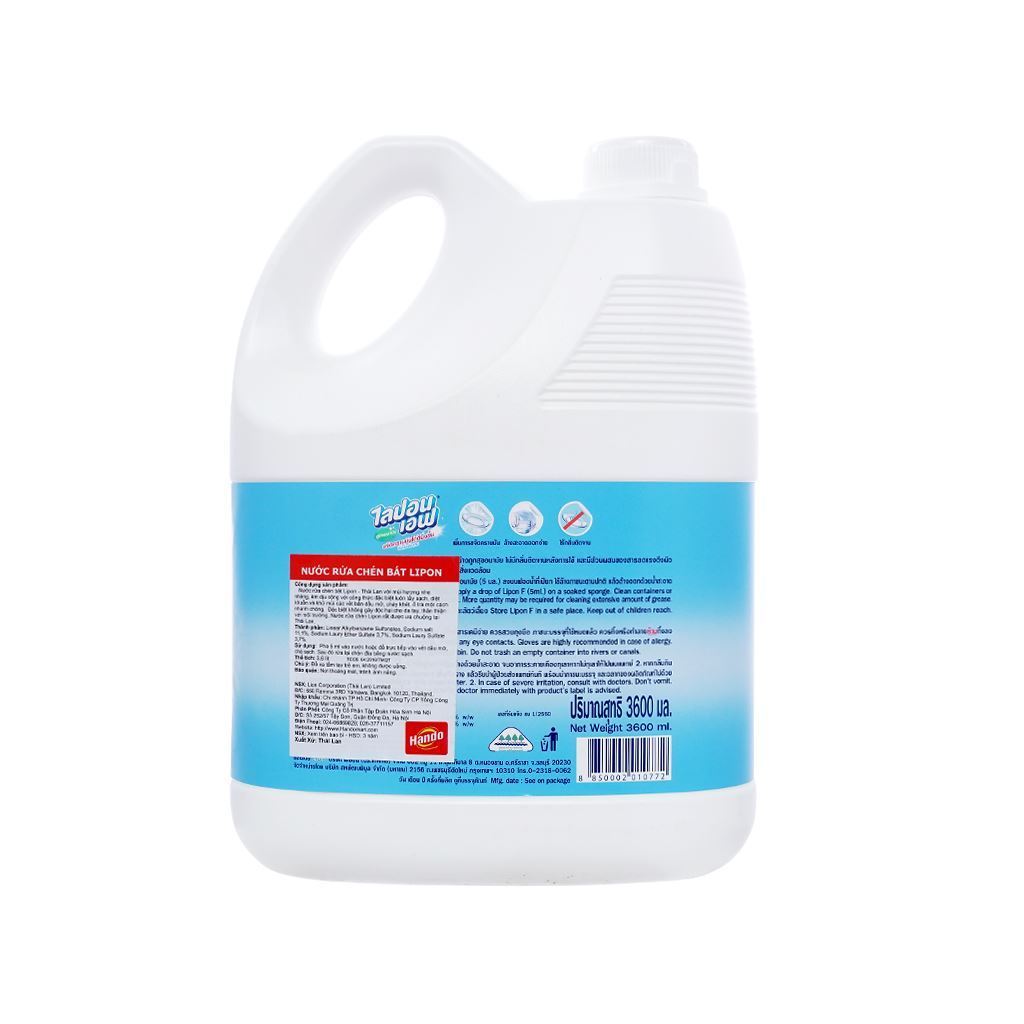 Nước rửa chén Lipon 3.6l
