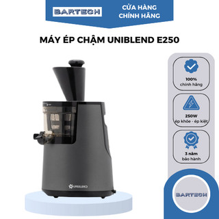  Máy Ép Chậm Uniblend E250 250W Cho Tối Đa Nước Ép, Siêu Kiệt Bã, Siêu Bền Bỉ, Cối Ép 500ml - Bartech