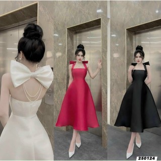 Đâm tapta dây cườm cài nút nơ lung DS