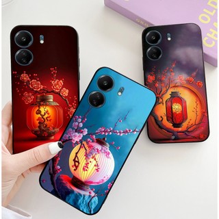 Ốp lưng xiaomi redmi 13c in hình đèn lồng đỏ may mắn