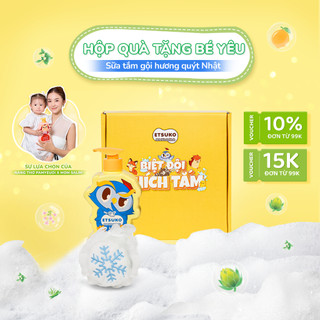 Hộp Quà Tắm Gội Cho Bé ETSUKO Nhật 400ml Dưỡng Ẩm Dịu Nhẹ Kháng Khuẩn Bảo Vệ Cho Bé, An Toàn Cho Da Nhạy Cảm