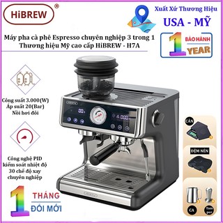 Máy pha cà phê chuyên nghiệp 3 trong 1, thương hiệu Mỹ cao cấp HiBREW - H7A