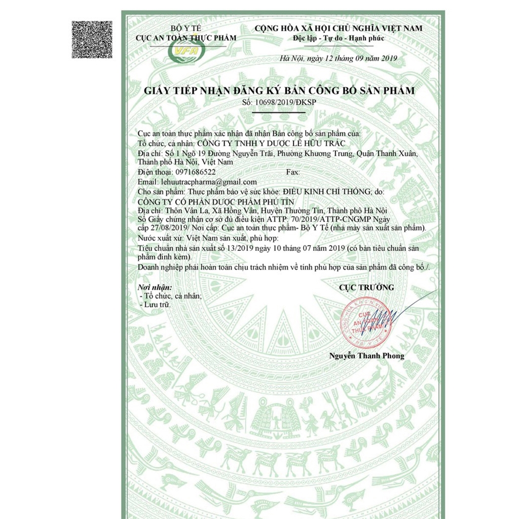 Viên Uống Điều Kinh Chỉ Thống (Lọ 30 Viên) - Hỗ Trợ Bổ Khí Huyết, Điều Hòa Kinh Nguyệt, Rong Kinh, Giảm Đau Bụng Kinh