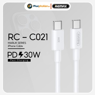 Dây sạc type c to type c Remax C021 dài 2m sạc nhanh 30w chuẩn PD cho 15 16 series - Phúc Phụ Kiện