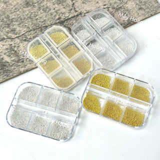Bi khay mini gắn móng mix size 6 ô hình chữ nhật
