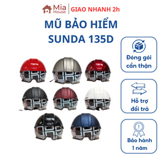 Mũ bảo hiểm nửa đầu sunda 135d giấu kính kính âm tháo lót - phiên bản cải tiến của andes 139 - andes 181