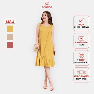 Đầm nữ CARDINA chất liệu đũi nhật cao cấp phom rộng trẻ trung thoải mái vận động 4VSL02