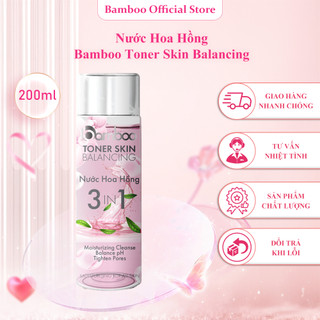 Nước hoa hồng Bamboo làm sạch, cấp ẩm, cân bằng độ PH cho da giúp da căng mịn