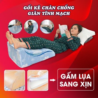 TEM CHÍNH HÃNG Gối Kê Chân Chống Giãn Tĩnh Mạch Chuyên Dụng Yorokobi KT 25&28CM - Đánh Giá Thật, Lượt Mua Thật