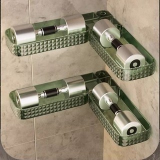 Kệ chữ L để dồ dùng nhà tắm màu xanh kích thước 12×8.5×35cm AKDD06