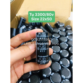 Tụ lắp cục đẩy 3300uf/80v size 22x50