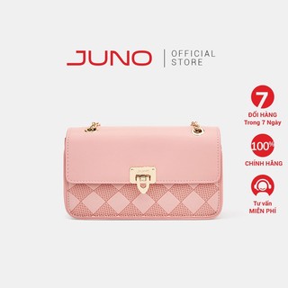 Túi xách nữ thời trang juno cỡ nhỏ dập hoạ tiết phối khoá txn743