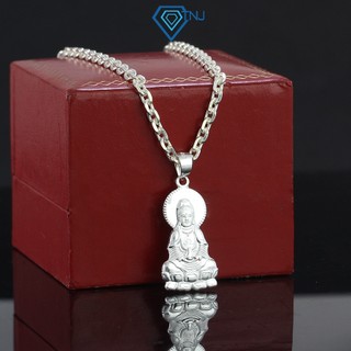 Dây chuyền nam mặt phật bà quan âm bằng bạc thời trang không gỉ dca0099 - trang sức tnj