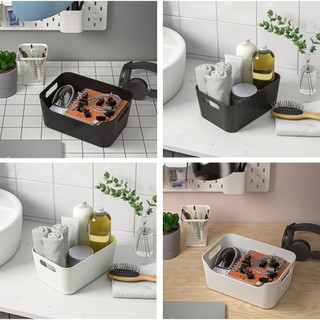 Giỏ đựng đồ trắng/ đen 24x17 cm