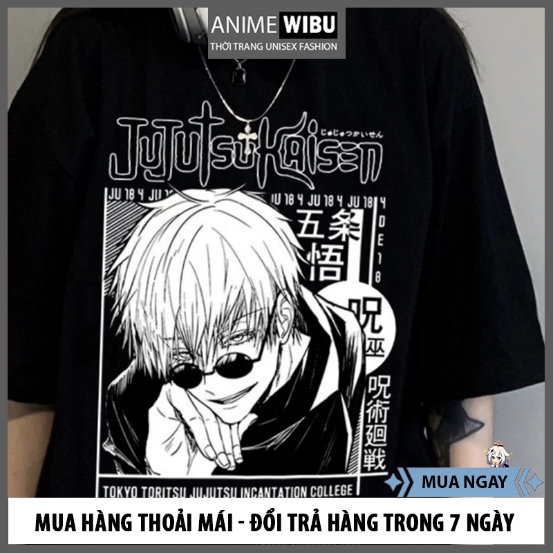 Áo Thun In Hình anime Jujutsu Kaisen - Gojo Satoru Nam Nữ Đủ Size giá rẻ