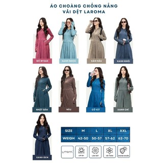 Áo choàng chống nắng Laroma vải dệt 2 lớp mẫu mới