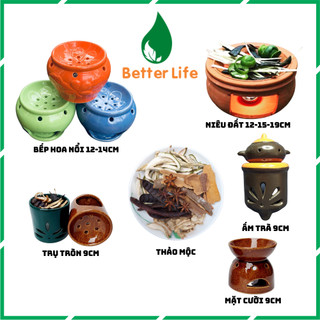 Bếp đốt xông thảo mộc, bồ kết (bảo hành bể vỡ) giúp thanh lọc không khí, thanh tẩy nhà cửa, xua đuổi côn trùng.